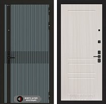 LABIRINT Входная металлическая акустическая дверь ISSIDA панель №3 цвет сандал белый