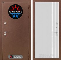 LABIRINT Входная металлическая дверь Термомагнит панель №10 цвет белый софт рельеф