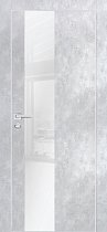Profilo Porte модель PX-6 кромка хром с 4-х сторон цвет Серый бетон стекло лакобель белый