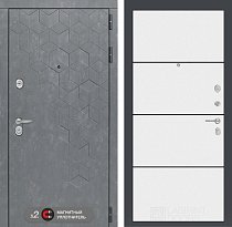 LABIRINT Входная металлическая дверь BETON панель 25 белый софт