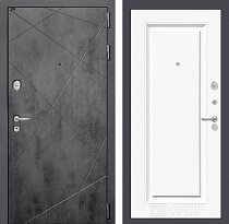 LABIRINT Входная металлическая дверь Лофт панель №27 цвет эмаль белая