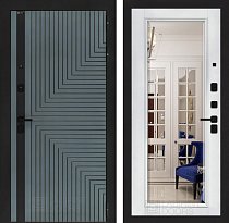 LABIRINT Входная металлическая дверь Credor панель Зеркало Фацет цвет белый софт