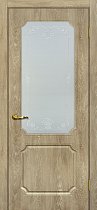Дверь МариаМ Сиена-4 Дуб песочный стекло контур серебро
