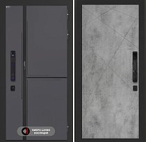 LABIRINT Входная металлическая дверь Лаб-3 Смарт панель №24 цвет бетон светлый