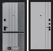LABIRINT Входная металлическая дверь СкайЛаб панель №10 цвет серый софт рельеф