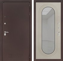 LABIRINT Входная металлическая дверь Классик антик медь панель Зеркало Дольче цвет капучино