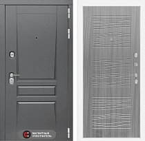 LABIRINT Входная металлическая дверь Платинум панель №6 cандал серый