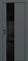 Profilo Porte модель PX-6 кромка чёрная с 4-х сторон цвет Графит матовый стекло лакобель чёрный