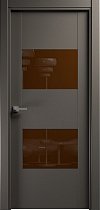 Дверь Status Versia модель 221 Грей стекло лакобель коричневый