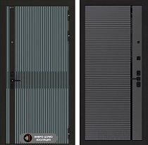 LABIRINT Входная металлическая акустическая дверь ISSIDA панель №22 цвет графит софт