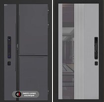 LABIRINT Входная металлическая дверь Лаб-3 Смарт панель №32 цвет серый софт рельеф