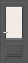 Дверь Браво модель Прима-3 цвет Stormy Silk/White Сrystal