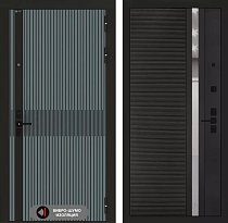 LABIRINT Входная металлическая акустическая дверь ISSIDA панель №31 цвет чёрный кварц