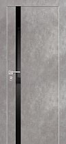 Profilo Porte модель PX-8 кромка хром с 2-х сторон цвет Серый бетон стекло черный лакобель