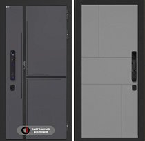 LABIRINT Входная металлическая дверь Лаб-3 Смарт панель №21 цвет грей софт