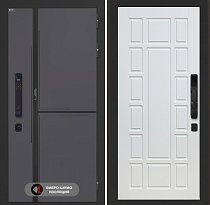 LABIRINT Входная металлическая дверь Лаб-3 Смарт панель №12 цвет белое дерево