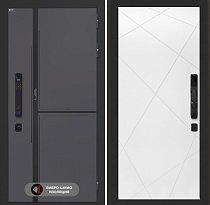 LABIRINT Входная металлическая дверь Лаб-3 Смарт панель №24 цвет белый софт