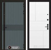 LABIRINT Входная металлическая акустическая дверь ISSIDA панель №21 цвет белый софт