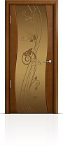 Дверь Мильяна модель Омега цвет триплекс бронзовый Нежность