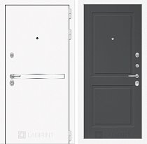 LABIRINT Входная металлическая дверь Лайн Вайт панель №11 цвет графит софт
