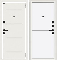 Входная Дверь модель Аура Аура/SBlack цвет Шагрень белая/White Silk