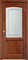 Дверь Массив Сосны модель 116ш цвет Коньяк стекло
