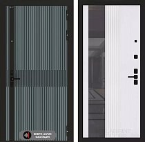 LABIRINT Входная металлическая акустическая дверь ISSIDA панель №32 цвет белый софт рельеф