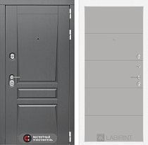 LABIRINT Входная металлическая дверь Платинум панель №13 грей soft