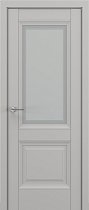 ZaDoor Baguette Classic модель Венеция В2 цвет матовый серый стекло сатинато с рамкой