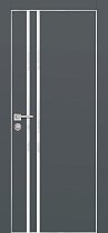 Profilo Porte модель PX-11 кромка хром с 4-х сторон цвет Графит матовый стекло лакобель белый