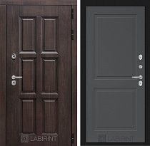 LABIRINT Входная металлическая дверь Лондон панель 11 графит soft