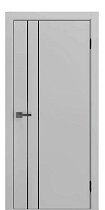 Дверь Люксор ЭКО модель ДП-58 кромка чёрная с 4-х сторон цвет Silver Gray