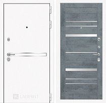 LABIRINT Входная металлическая дверь LINE WHITE панель №20 бетон тёмный