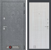 LABIRINT Входная металлическая дверь BETON панель 6 cандал белый
