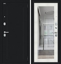 Входная Дверь модель Флэш цвет Букле черное/Bianco Veralinga