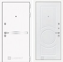 LABIRINT Входная металлическая дверь LINE WHITE панель №23 белый софт