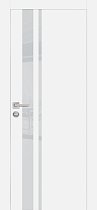 Profilo Porte модель PX-16 кромка хром с 4-х сторон цвет Белый матовый стекло лакобель лунный