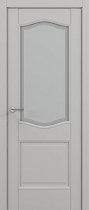 ZaDoor Baguette Classic модель Венеция В5.2 цвет матовый серый стекло сатинато с рамкой