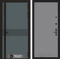 LABIRINT Входная металлическая акустическая дверь ISSIDA панель №29 цвет серый софт рельеф
