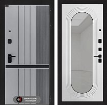 LABIRINT Входная металлическая дверь СкайЛаб панель Зеркало Дольче цвет белый софт