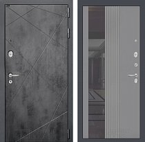 LABIRINT Входная металлическая дверь Лофт панель №32 цвет серый софт рельеф