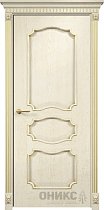Дверь Оникс модель Барселона цвет Слоновая кость патина золото