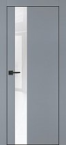 Profilo Porte модель PX-10 кромка чёрная с 4-х сторон цвет Серый матовый стекло лакобель белый