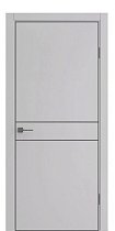 Дверь Люксор ЭКО модель ДП-52 кромка чёрная с 4-х сторон цвет Silver Gray