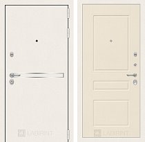 LABIRINT Входная металлическая дверь LINE WHITE панель 3 кремовый  soft