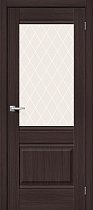 Дверь Браво модель Прима-3 цвет Wenge Melinga/White Сrystal