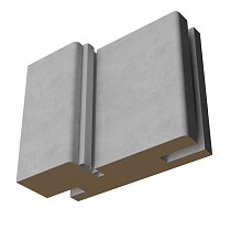 Albero Мегаполис Лофт Коробка "Т" 70х28х2070 мм цвет Бетон светлый 1 шт.