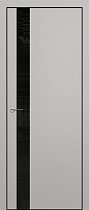 ZaDoor Квалитет модель K3 Alu Black цвет матовый серый стекло лакобель чёрный