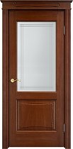 Дверь Массив Дуба модель Д6 цвет Коньяк стекло 6-7