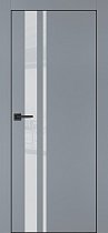 Profilo Porte модель PX-16 кромка чёрная с 4-х сторон цвет Серый матовый стекло лакобель лунный